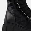 ALOHAS Can Can Croc-Effect and Smooth Leather Boots - UK 3.5
