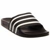 adidas Originals Men's Adilette Slide Sandals, Black/White/Black, 15