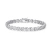 Amazon Essentials .925 Sterling Silver Rhodium Plated X-Link Diamond Tennis Bracelet for Women (1/10 cttw, I-J Color, I3 Clarity, 7.25"), Hypoallergenic Women's Jewelry