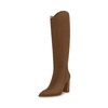 Steve Madden Women's Bixby Knee High Boot, Taupe Suede, 7