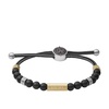 Diesel Stainless Steel and Beaded Bracelet for Men