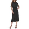 Tommy Hilfiger Women's Sheer Overlay Keyhole Neck Jersey/Chiffon Mix Dress