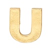 Alex and Ani Initial U Gold Slider Charm, Create Your Own, Initial U Charm, 14kt Gold Plated, Gold, Charm Size 0.26 inch Width by 0.28 inch Height
