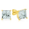 Amazon Essentials 10K Yellow Gold Princess cut Stud Earrings, 5mm/7mm (previously Amazon Collection)