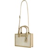 Tommy Bahama Tote, Women's Casual Everyday Bag with Soft Woven Design and Adjustable Shoulder Strap, Tan/White