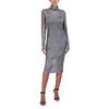 womens metallic polyester midi dress