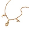 Alex and Ani Good Fortune Adjustable Necklace for Women, Palmistry Pendant, Rafaelian Finish, 20 to 22 in
