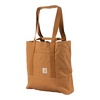 Carhartt Vertical 18L Tote Bag, Firm Duck Cotton Material W/Hand and Shoulder Straps, Brown