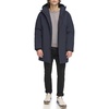 DKNY Men's Water Resistant Hooded Logo Parka Jacket