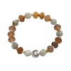 Alex and Ani Gray Agate + Labradorite Beaded Stretch Bracelet