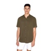 American Apparel Men's Viscose Short Sleeve Button Up Shirt