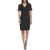 DKNY womens Chiffon Sleeve V-neck Sheath Dress