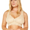 Cosabella Never Say Never Curvy Racie Racerback Bralette - Wireless Lace Bralette for Women, Plus Size Bra for DD Cups and Up