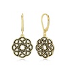 Amazon Essentials .925 Sterling Silver Dangle Earrings for Women, Trendy Drop Women Earrings Hypoallergenic Nickel-Free Jewelry - Lightweight Leverback Celtic Knot Design Jewelry