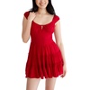AEROPOSTALE Women's Smocked Waist Short Sleeve Mini Dress