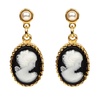 Ben-Amun Jewelry 24k Gold Plated Cameo Victorian Statement Earring Collection