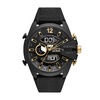 Diesel Mega Chief Stainless Steel and Nylon-Wrapped Silicone Analog-Digital Men's Watch, Color: Black (Model: DZ4552)