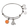 Alex and Ani AS21EBSJ06RTH,Space Jam Team Daffy Duck Duo Charm Expandable Bangle Bracelet,Midnight Silver,Orange, Bracelets