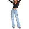 AEROPOSTALE Women's High Rise Wide Leg Cargo Jeans