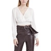 BCBGeneration Women's Long Sleeve Wrap Style Crop Top