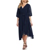 DKNY womens Chiffon Half Sleeve Fauz Wrap Dress