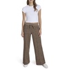 Andrew Marc Women's Elastic Drawstring Waistband Pintuck Wide Leg Bottoms