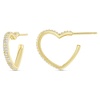 Amazon Essentials Clay Crystal 20mm Heart Hoop Earring
