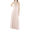 BCBGMAXAZRIA Women's Spaghetti Strap Criss Cross Back Tie Sweetheart Neck Floor Length Evening Dress