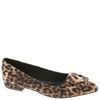 Anne Klein Women's Ballet Flat Kalea, Leopard Satin, 10