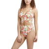 BCBGeneration Women's Standard Midkini Swimsuit Top with Lace Up Front and Adjustable Straps