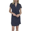 DKNY womens Front Tie Ruffle Neckline Trapeze Dress