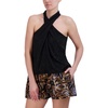 womens knit criss-cross halter top