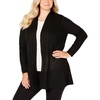 plus womens drapey open front cardigan sweater