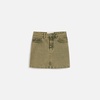 Green Cotton Mini Skirt