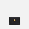 Black Leather Carrousel Folded Card Holder