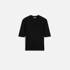 Black Cotton Short Sleeve T-Shirt