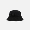 Black Knit Ami Patch Bucket Hat