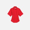 Red Wool Short Sleeves Shirt 
