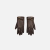 Brown Leather Strap Detail Gloves