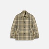 Beige Bounded Buttoned Jacket