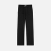 Black Wool Straight Fit Elasticated Trousers