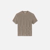 Beige Shiny Jersey Short Sleeve T-Shirt