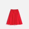 Red Wool Skirt With Godets