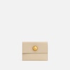 Beige Leather Carrousel Folded Card Holder