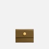 Khaki Leather Carrousel Folded Card Holder