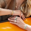 Lab Grown Green Emerald Baguette Eternity Ring