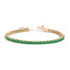 Lab Grown Green Emerald Tennis Bracelet - 6ct