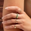 Lab Grown Green Emerald Baguette Eternity Ring