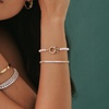 Lab Grown White Sapphire Baguette Tennis Bracelet