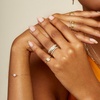 Half-Studded Prong Diamond Gold Band